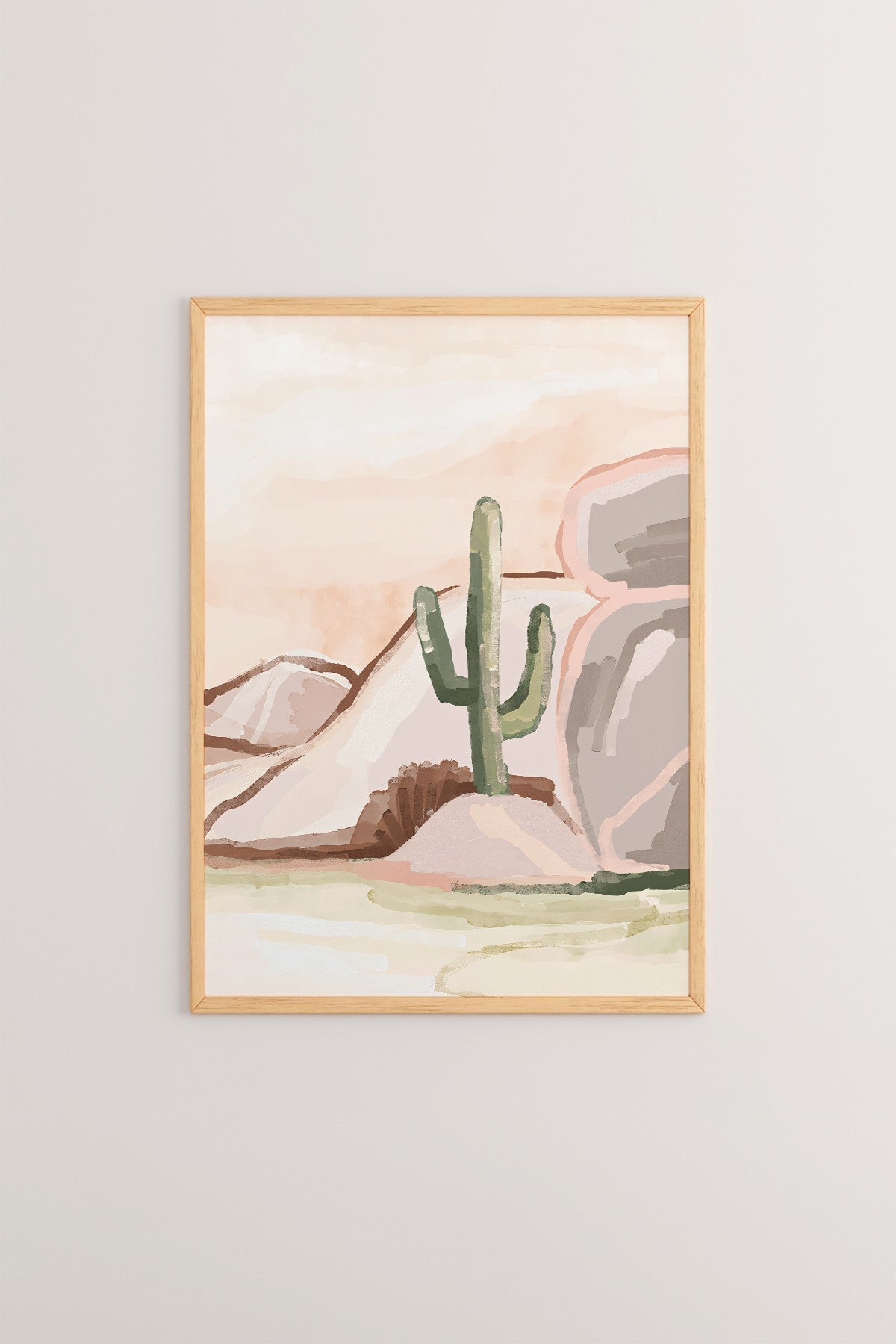 Quadro Decorativo Multicolor em Madeira Maciça - Arte Digital Emoldurada 33x48cm