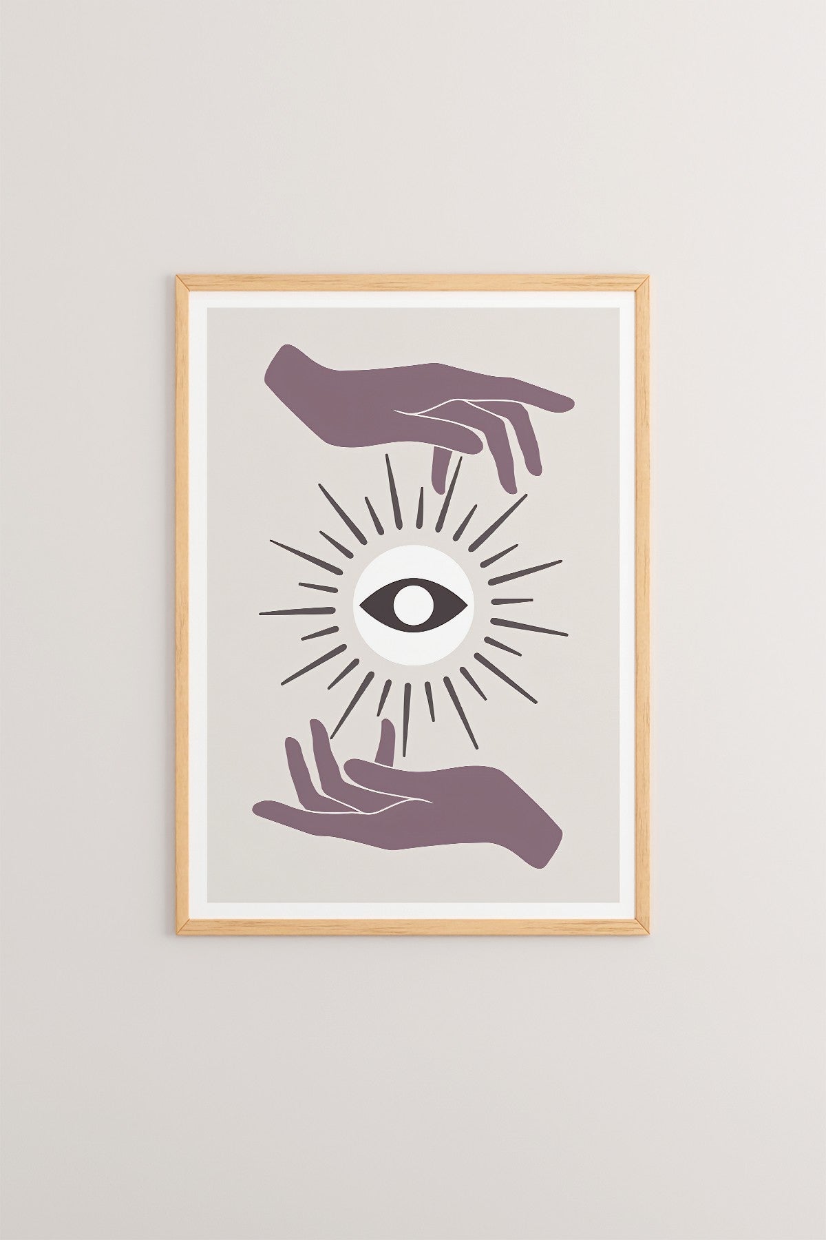 Quadro Decorativo Multicolor em Madeira Maciça - Arte Digital Emoldurada 33x48cm