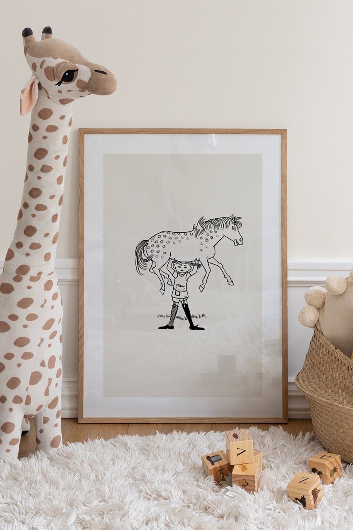 Quadro Decorativo Multicolor em Madeira Maciça - Arte Digital Emoldurada 33x48cm