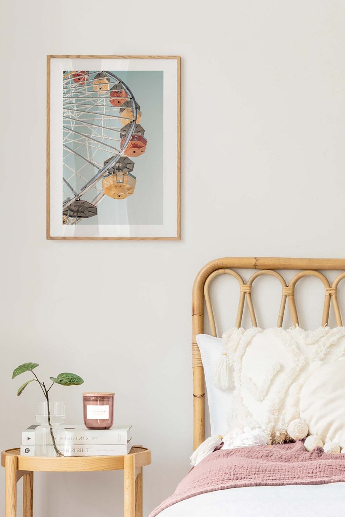 Quadro Decorativo Multicolor em Madeira Maciça - Arte Digital Emoldurada 33x48cm