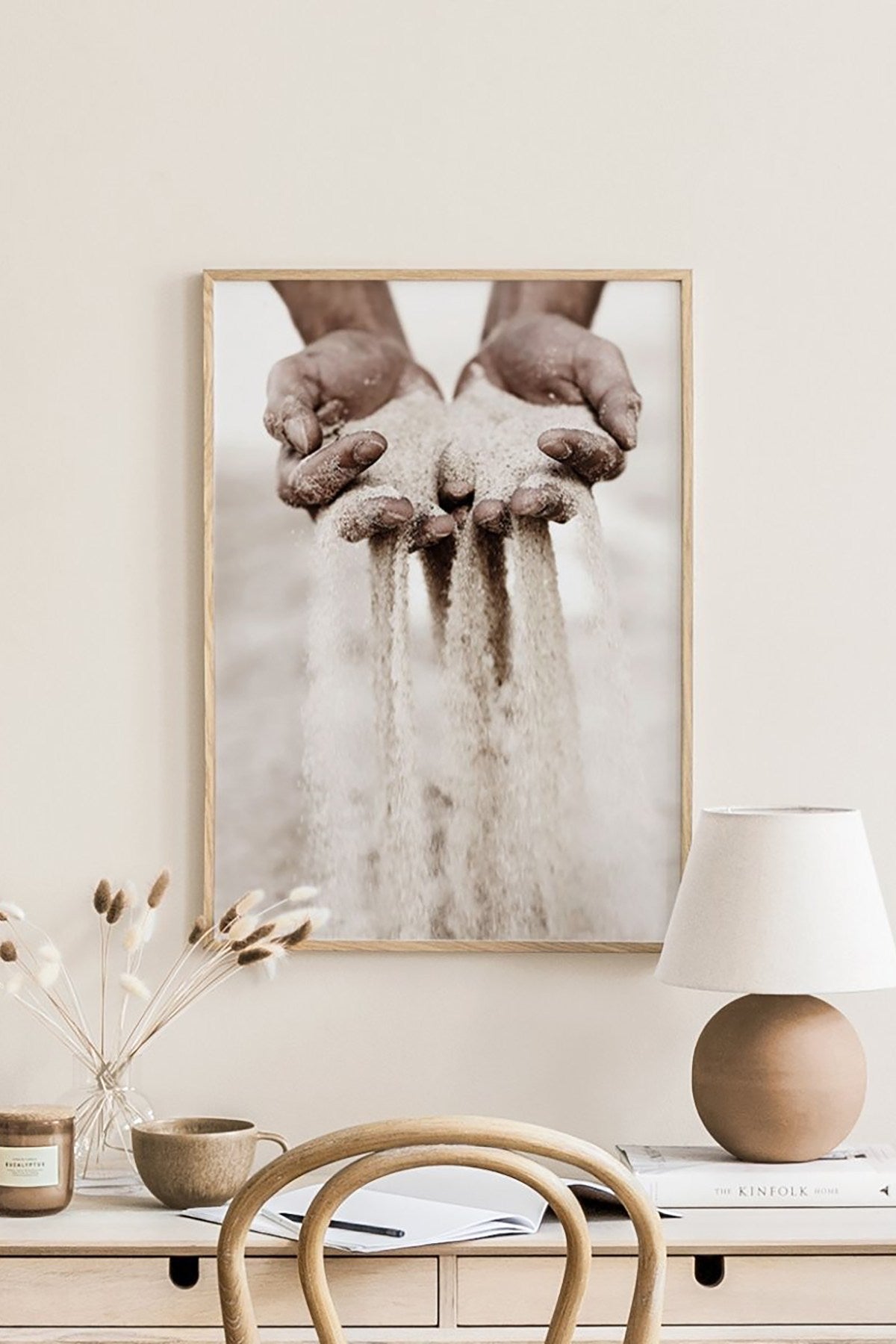 Quadro Decorativo Multicolor em Madeira Maciça - Arte Digital Emoldurada 33x48cm