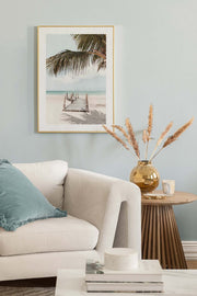 Quadro Decorativo Multicolor em Madeira Maciça - Arte Digital Emoldurada 33x48cm