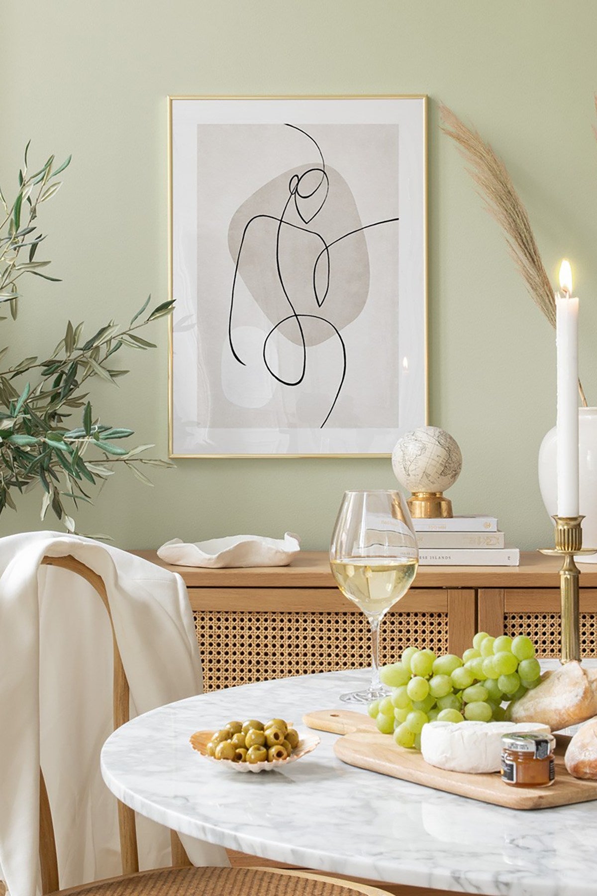 Quadro Decorativo Multicolor em Madeira Maciça - Arte Digital Emoldurada 33x48cm