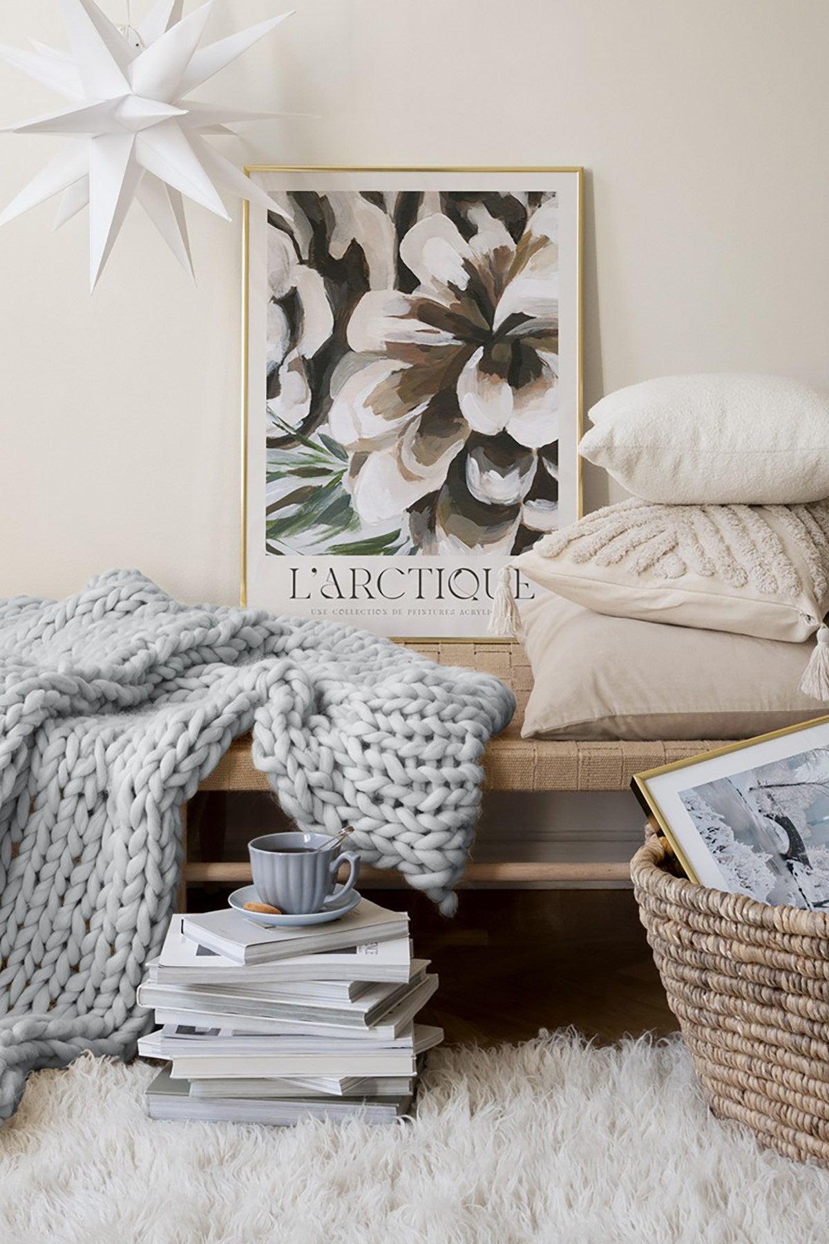 Quadro Decorativo Multicolor em Madeira Maciça - Arte Digital Emoldurada 33x48cm