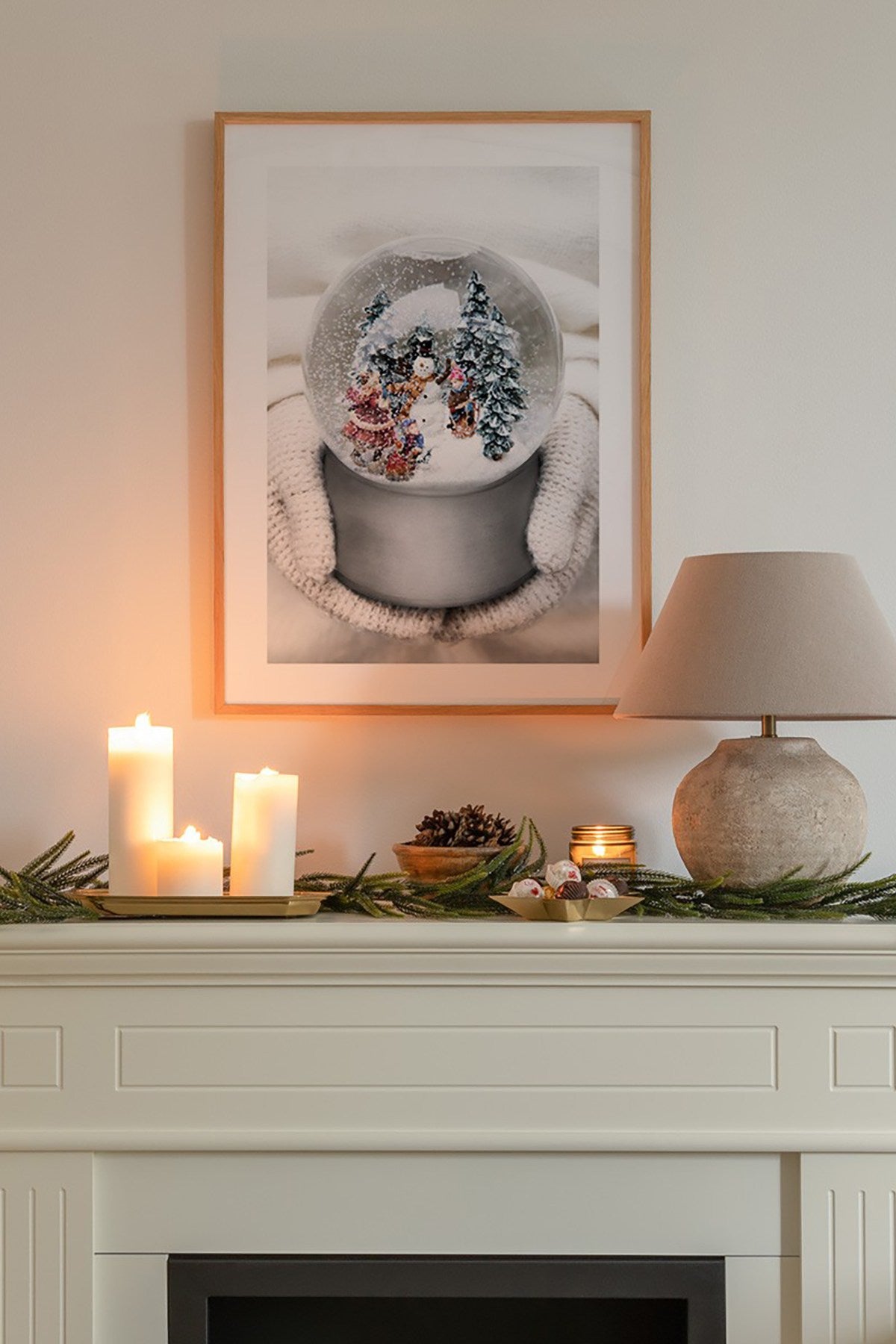 Quadro Decorativo Multicolor em Madeira Maciça - Arte Digital Emoldurada 33x48cm