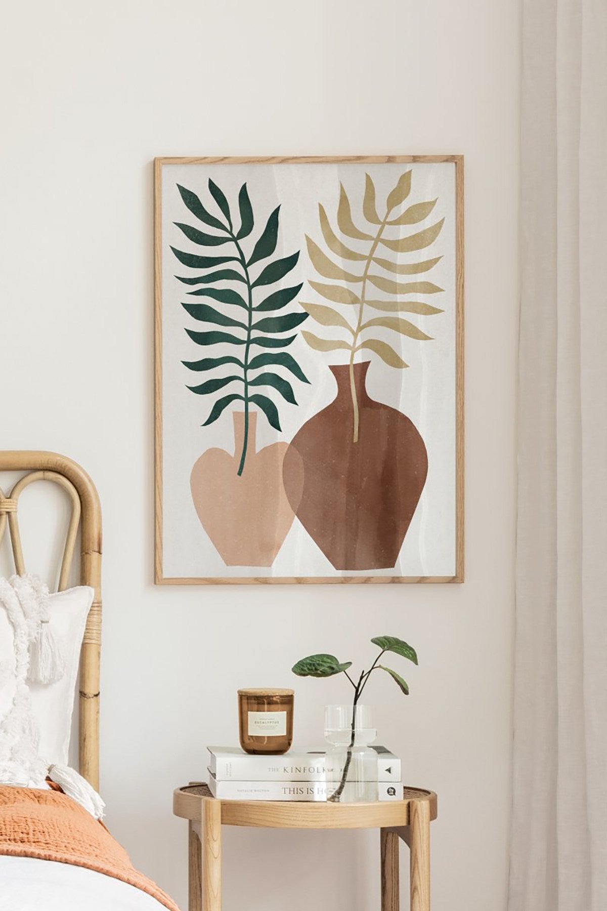 Quadro Decorativo Multicolor em Madeira Maciça - Arte Digital Emoldurada 33x48cm