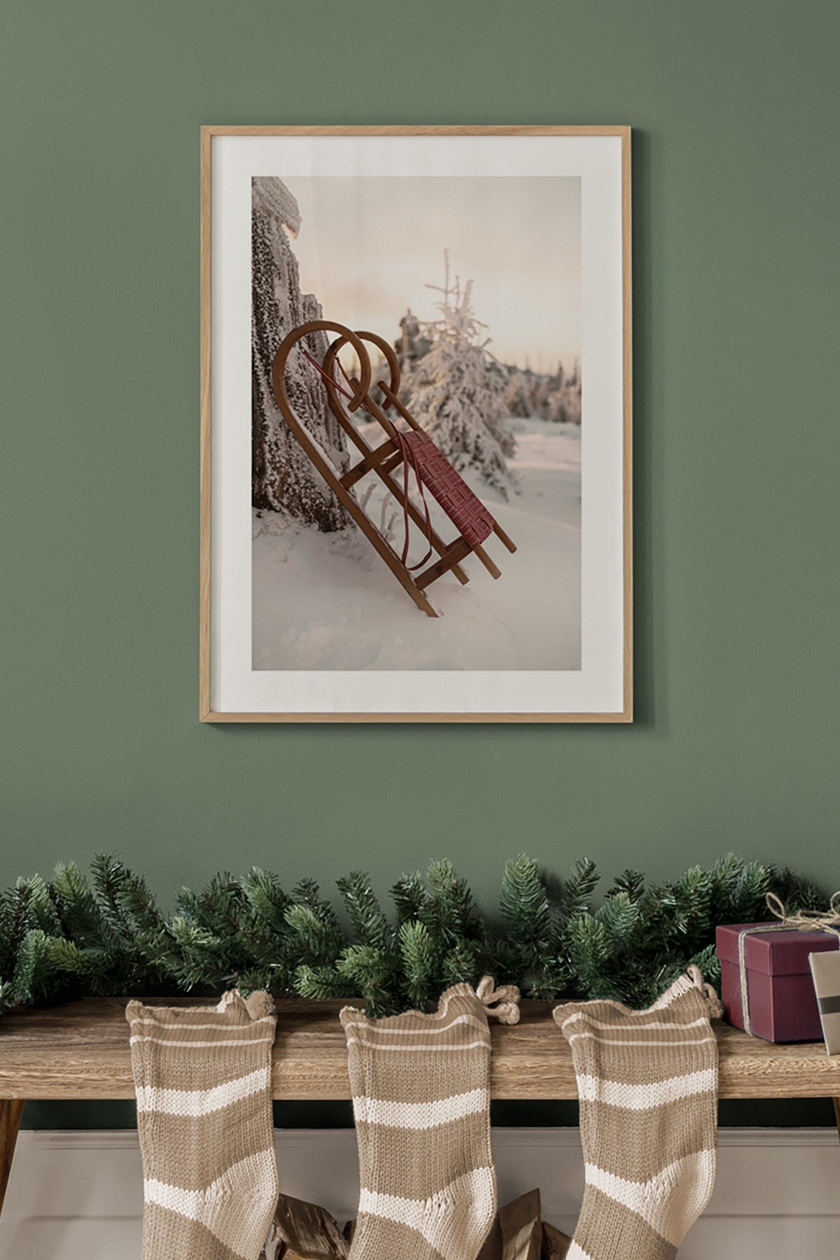 Quadro Decorativo em Moldura de Madeira Maciça 2 cm, Impressão Digital em MDF, Multicolor, 33 x 48 cm – Tekhamcerceve59 (786DKT1202)