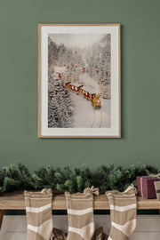 Quadro Decorativo Multicolor em Madeira Maciça - Arte Digital Emoldurada 33x48cm