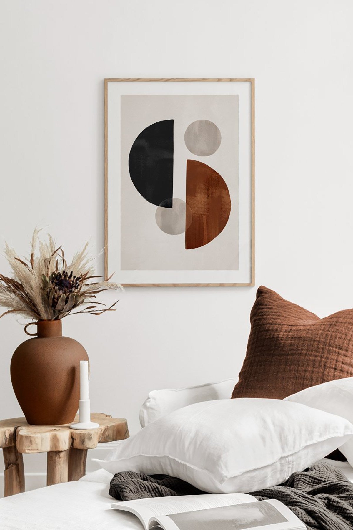 Quadro Decorativo Multicolor em Madeira Maciça - Impressão Digital 33x48cm com Moldura de 2cm