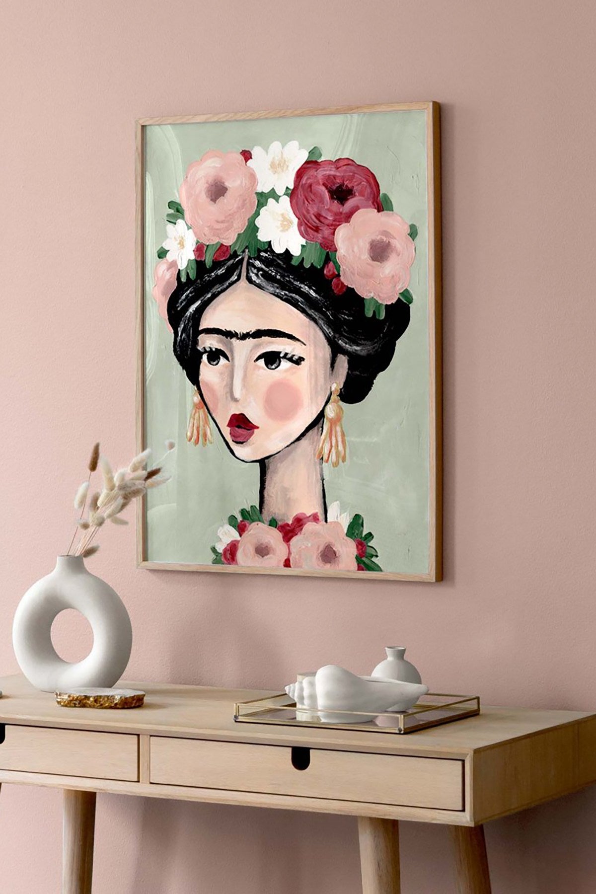 Quadro Decorativo Multicolor em Madeira Maciça - Impressão Digital 33x48cm com Moldura de 2cm