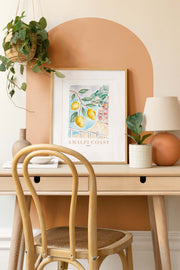 Quadro Decorativo Multicolor em Madeira Maciça - Arte Digital Emoldurada 33x48cm