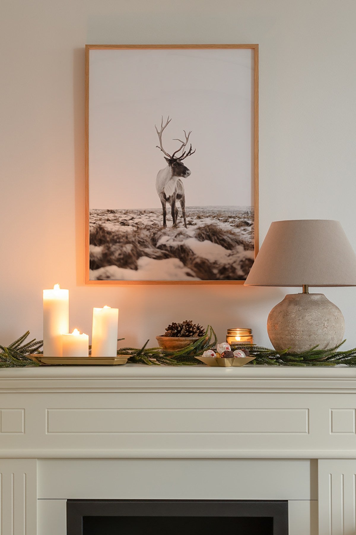 Quadro Decorativo Multicolor em Madeira Maciça - Arte Digital Emoldurada 33x48cm