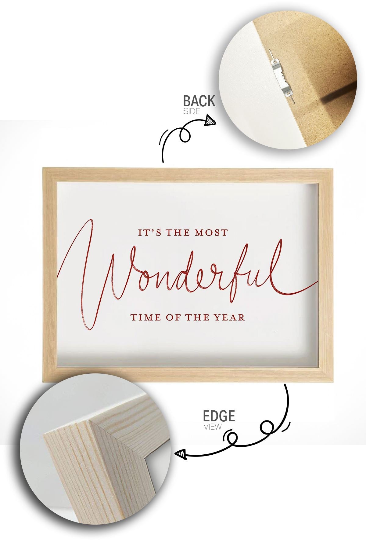 Quadro Decorativo Multicolor em Madeira Maciça - Arte Digital Emoldurada 33x48cm