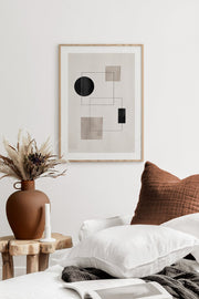 Quadro Decorativo Multicolor em Madeira Maciça - Arte Digital Emoldurada 33x48cm