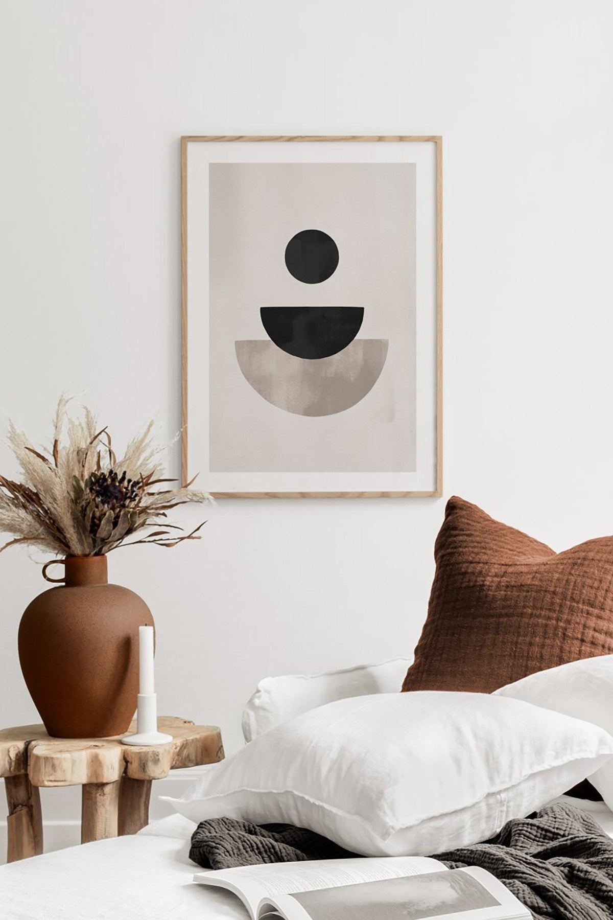 Quadro Decorativo Multicolor em Madeira Maciça - Impressão Digital 33x48cm com Moldura de 2cm