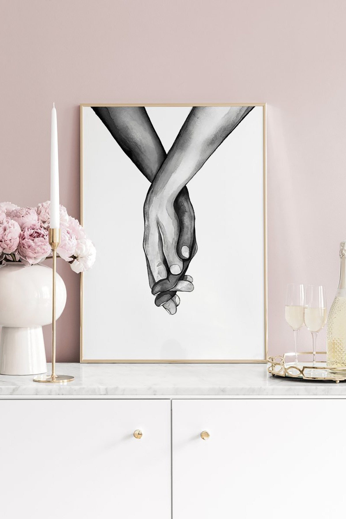 Quadro Decorativo Multicolor em Madeira Maciça - Arte Digital Emoldurada 33x48cm