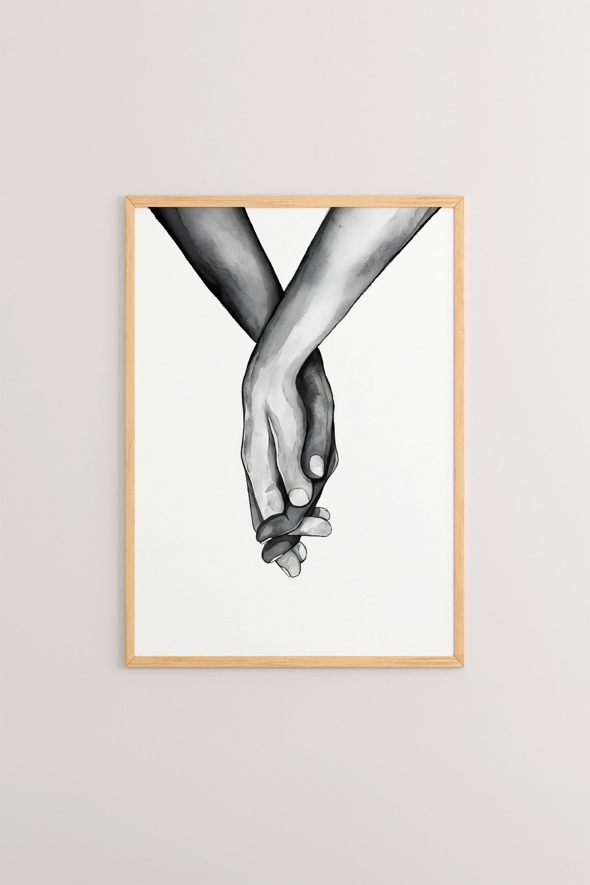 Quadro Decorativo Multicolor em Madeira Maciça - Arte Digital Emoldurada 33x48cm