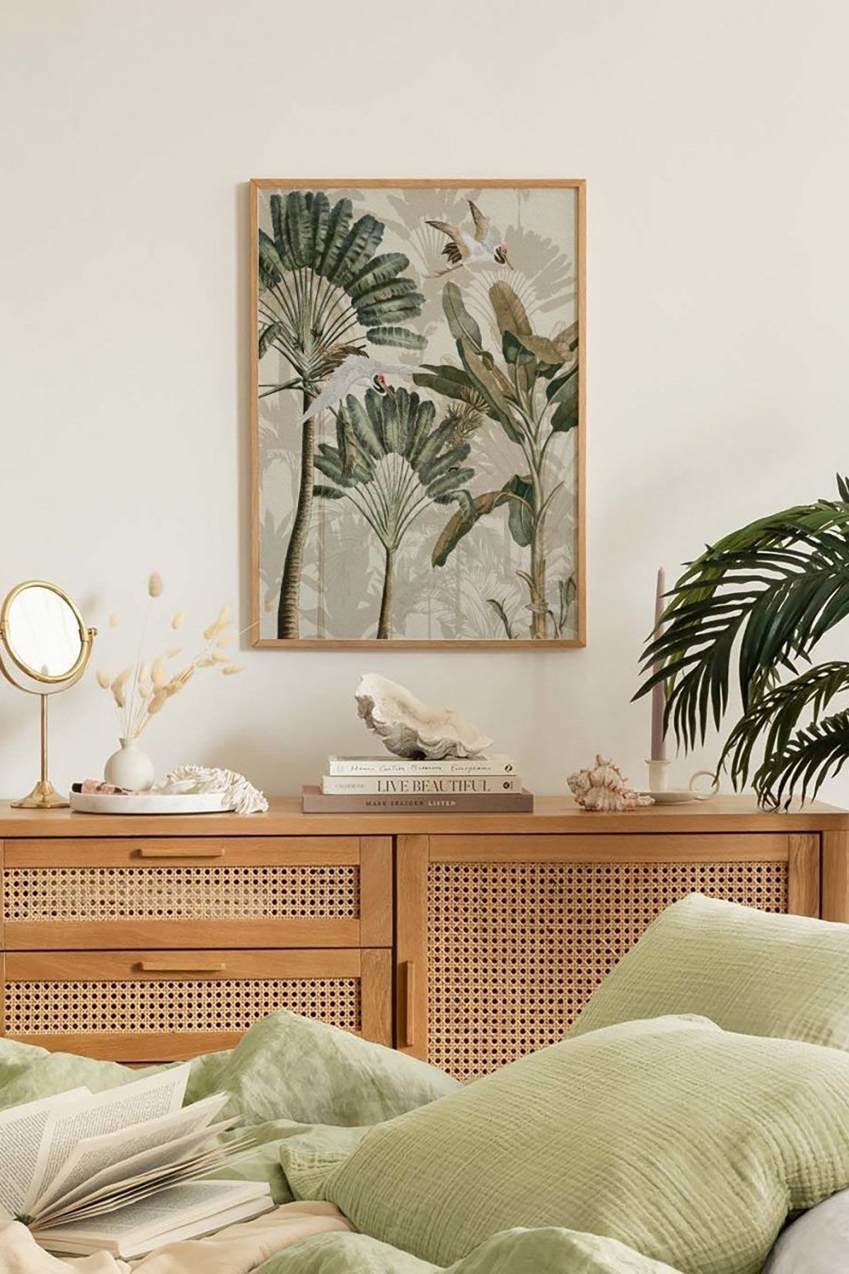 Quadro Decorativo com Moldura de Madeira Maciça, Impressão Digital – Tekhamcerceve8, Multicolor, 33x48 cm