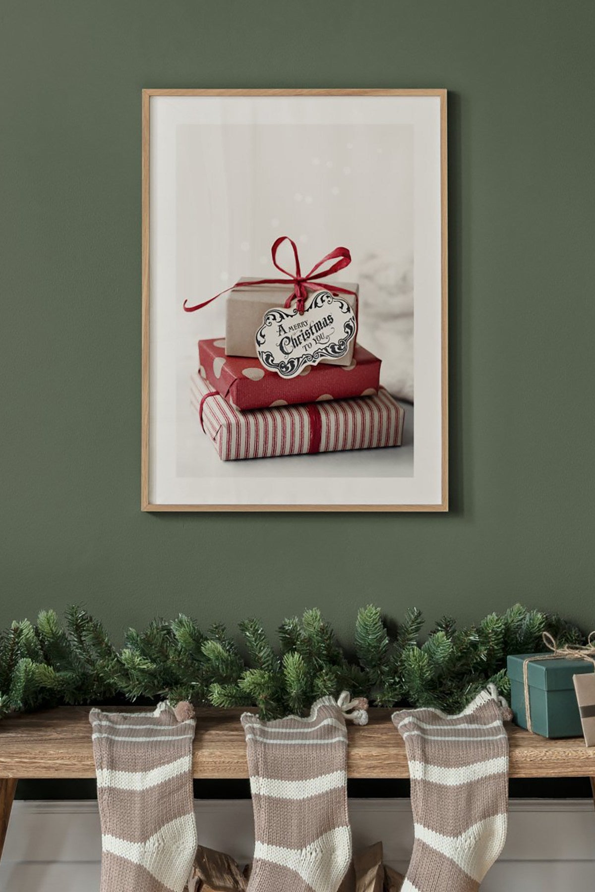 Quadro Decorativo com Moldura em Madeira Maciça 2 cm, Impressão Digital, 33x48 cm – Multicolor | Tekhamcerceve83 (786DKT1229)