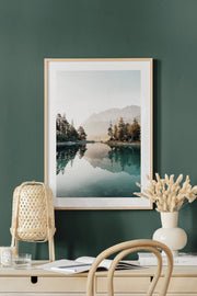 Quadro Decorativo Multicolor em Madeira Maciça - Arte Digital Emoldurada 33x48cm