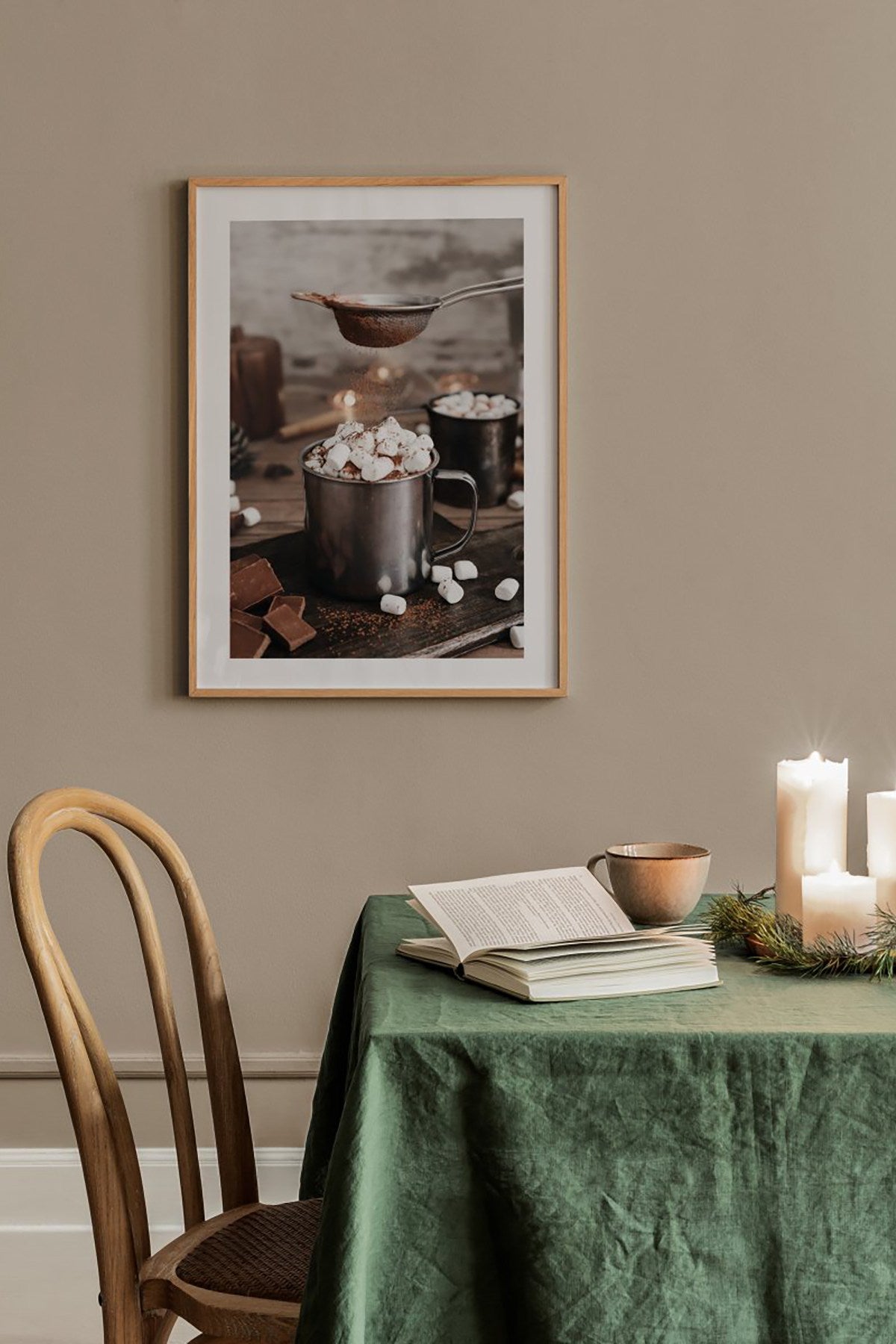 Quadro Decorativo Multicolor em Madeira Maciça - Impressão Digital 33x48cm com Moldura de 2cm