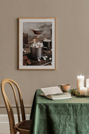 Quadro Decorativo Multicolor em Madeira Maciça - Impressão Digital 33x48cm com Moldura de 2cm