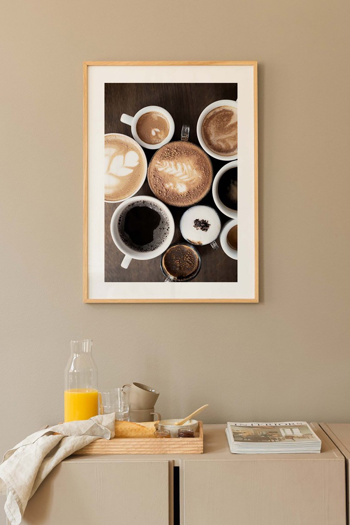 Quadro Decorativo Multicolor em Madeira Maciça - Arte Digital Emoldurada 33x48cm