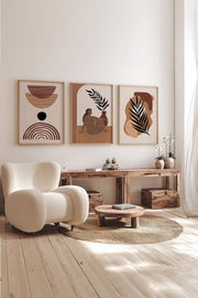 3Dartsohoset36 Conjunto de Quadros Decorativos com Moldura (3 Peças) 33 x 48 cm cada – Madeira Maciça, Impressão Digital – Multicolor