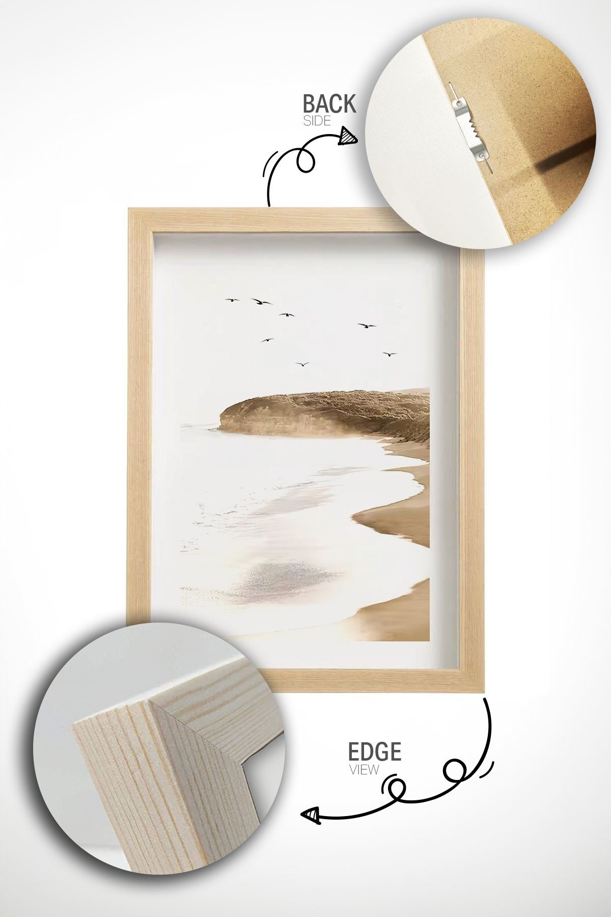 **Conjunto de 3 Quadros Decorativos Multicolor em Madeira Maciça - Arte Moderna para Transformar a Sua Casa**