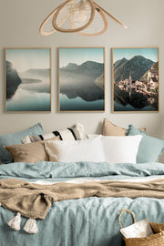 **Conjunto de 3 Quadros Decorativos Multicolor em Madeira Maciça - Arte Moderna para Transformar a Sua Casa**