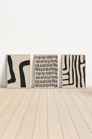 Quadro Decorativo Multicolor em Madeira Maciça - Conjunto 3 Peças 33x48cm com Impressão Digital