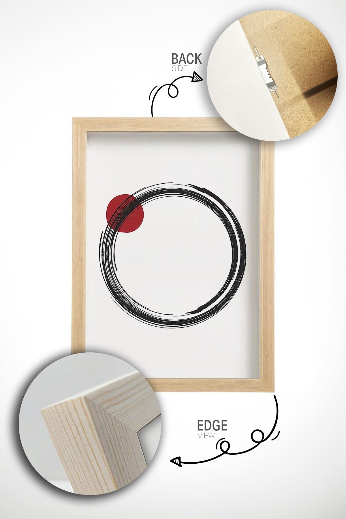 Conjunto de 3 Quadros Decorativos Multicolor em Madeira Maciça - 33x48cm - Impressão Digital de Alta Qualidade