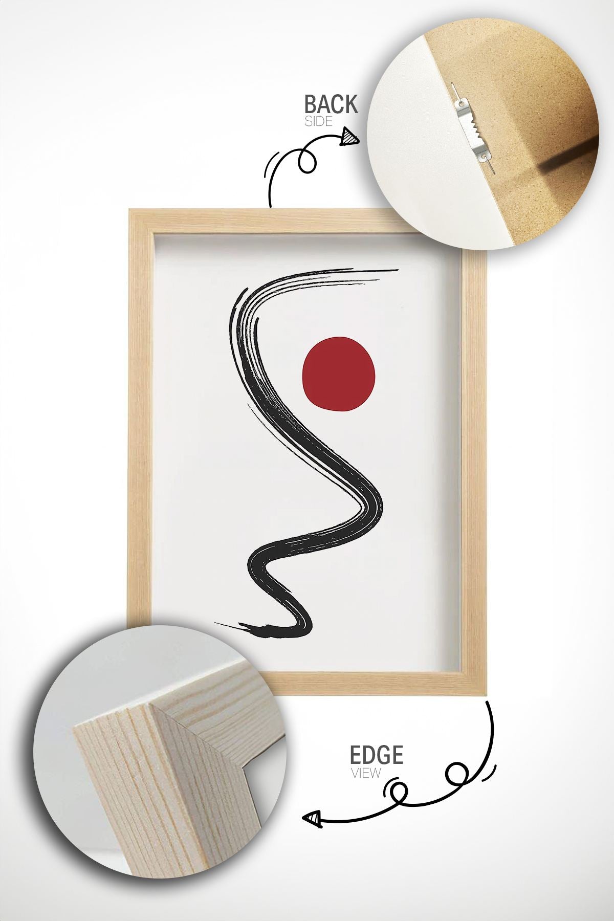 Conjunto de 3 Quadros Decorativos Multicolor em Madeira Maciça - 33x48cm - Impressão Digital de Alta Qualidade