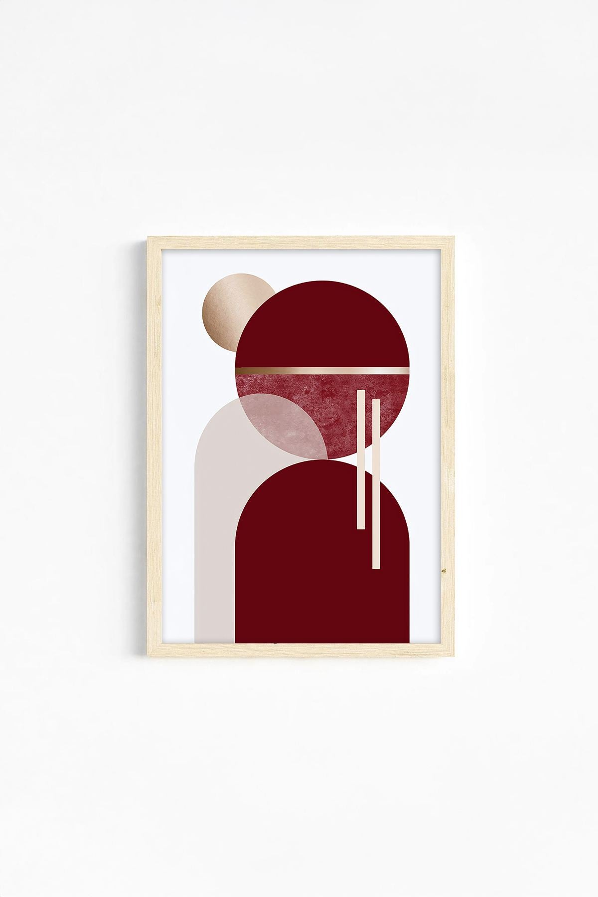 Conjunto de 3 Quadros Decorativos Multicolor com Moldura de Madeira Maciça 2 cm, Impressão Digital em MDF, 33 x 48 cm