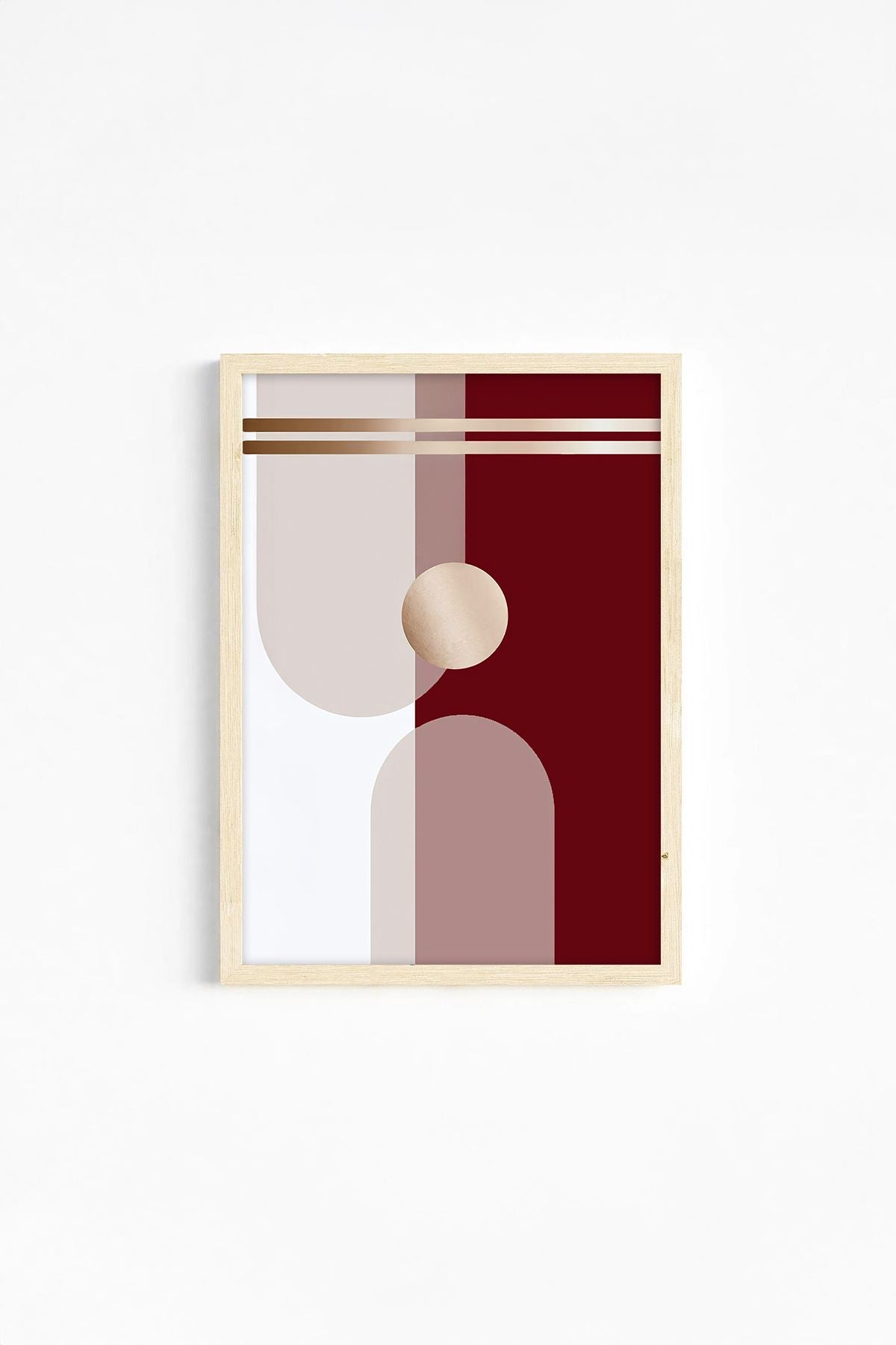 Conjunto de 3 Quadros Decorativos Multicolor com Moldura de Madeira Maciça 2 cm, Impressão Digital em MDF, 33 x 48 cm