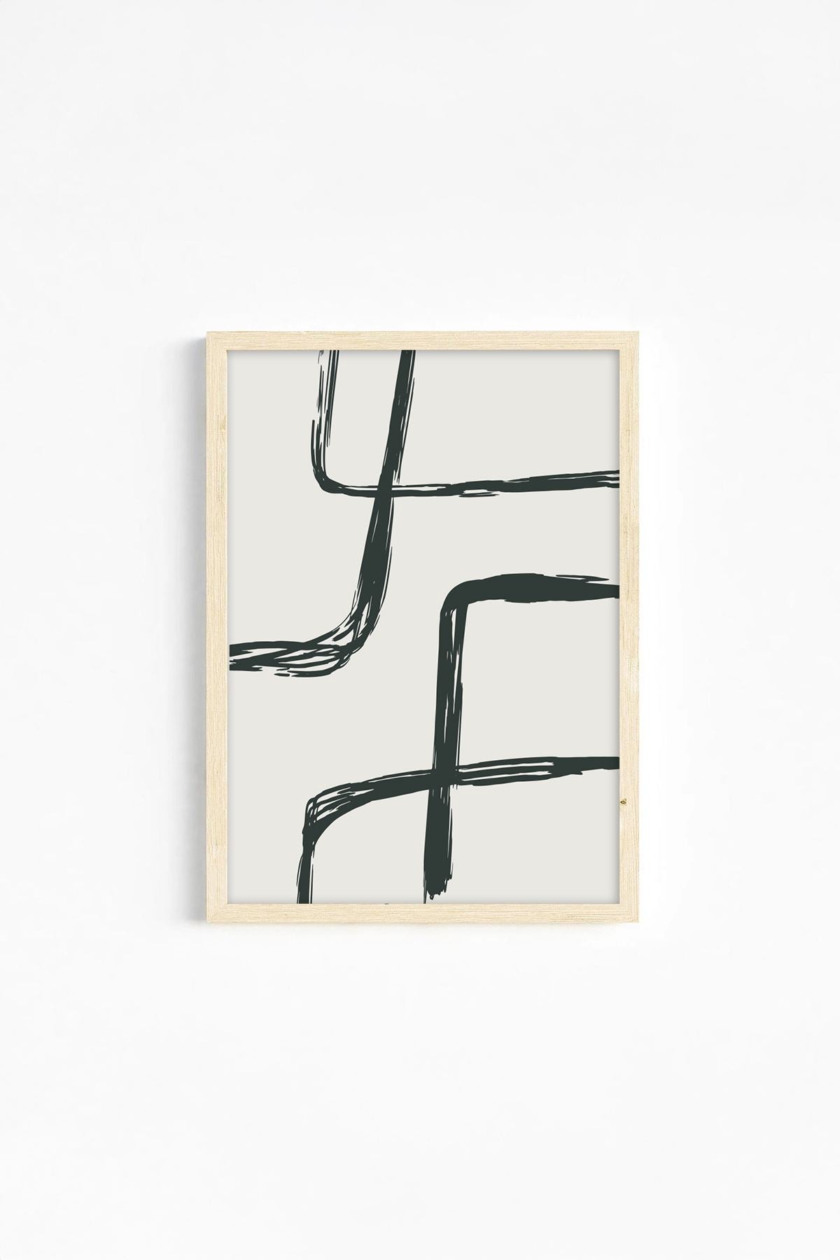 Conjunto de 3 Quadros Decorativos Multicolor com Moldura de Madeira Maciça - 33x48cm