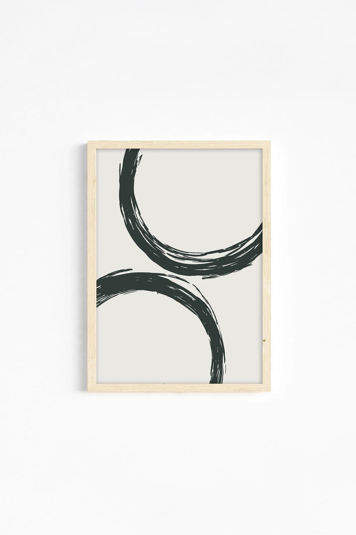 Conjunto de 3 Quadros Decorativos Multicolor com Moldura de Madeira Maciça - 33x48cm