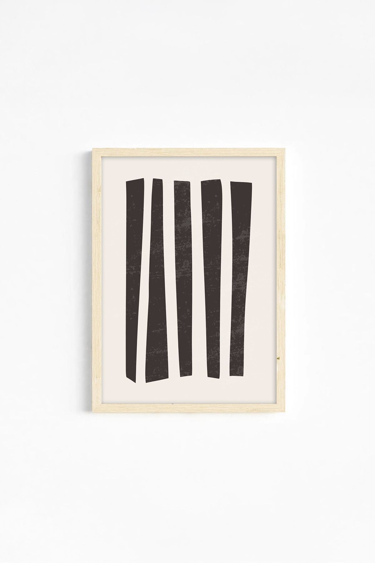 Tríptico Decorativo com Moldura em Madeira Maciça – 3 Peças Multicolor, 33 x 48 cm (Ersydata15-3348)