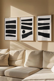 Conjunto de 3 Quadros Decorativos com Moldura em Madeira Maciça (2 cm), Impressão Digital em MDF, 33x48 cm, Multicolor – Ersydata17-3348