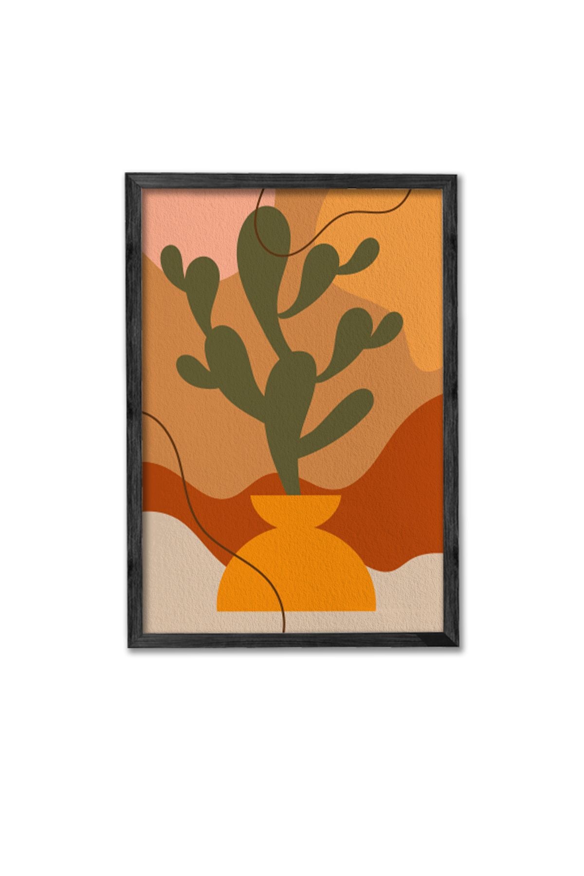 Tríptico Decorativo com Moldura em Madeira Maciça, Impressão Digital em MDF, Multicolor, 34x49 cm (3 Peças)