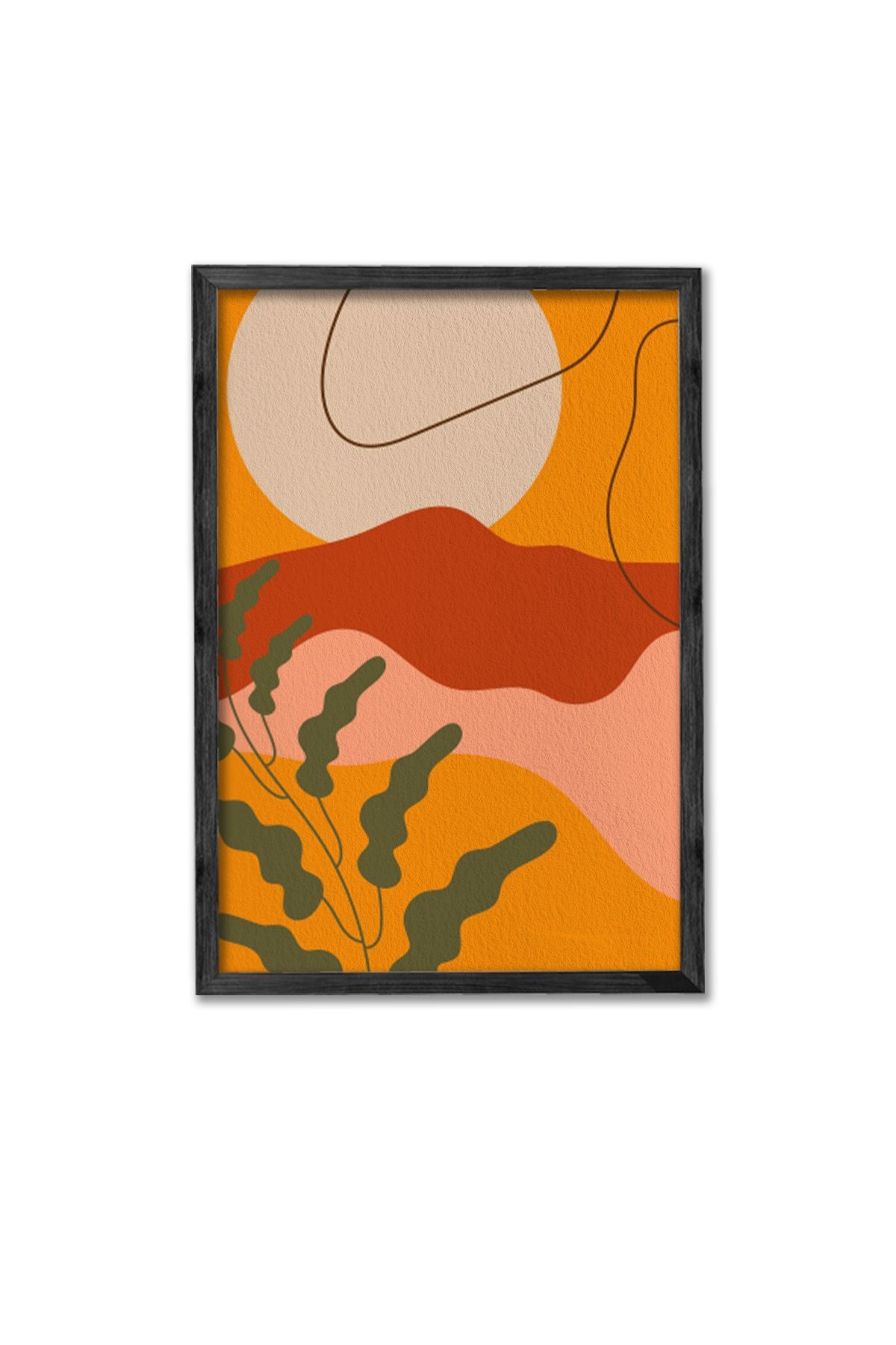 Tríptico Decorativo com Moldura em Madeira Maciça, Impressão Digital em MDF, Multicolor, 34x49 cm (3 Peças)