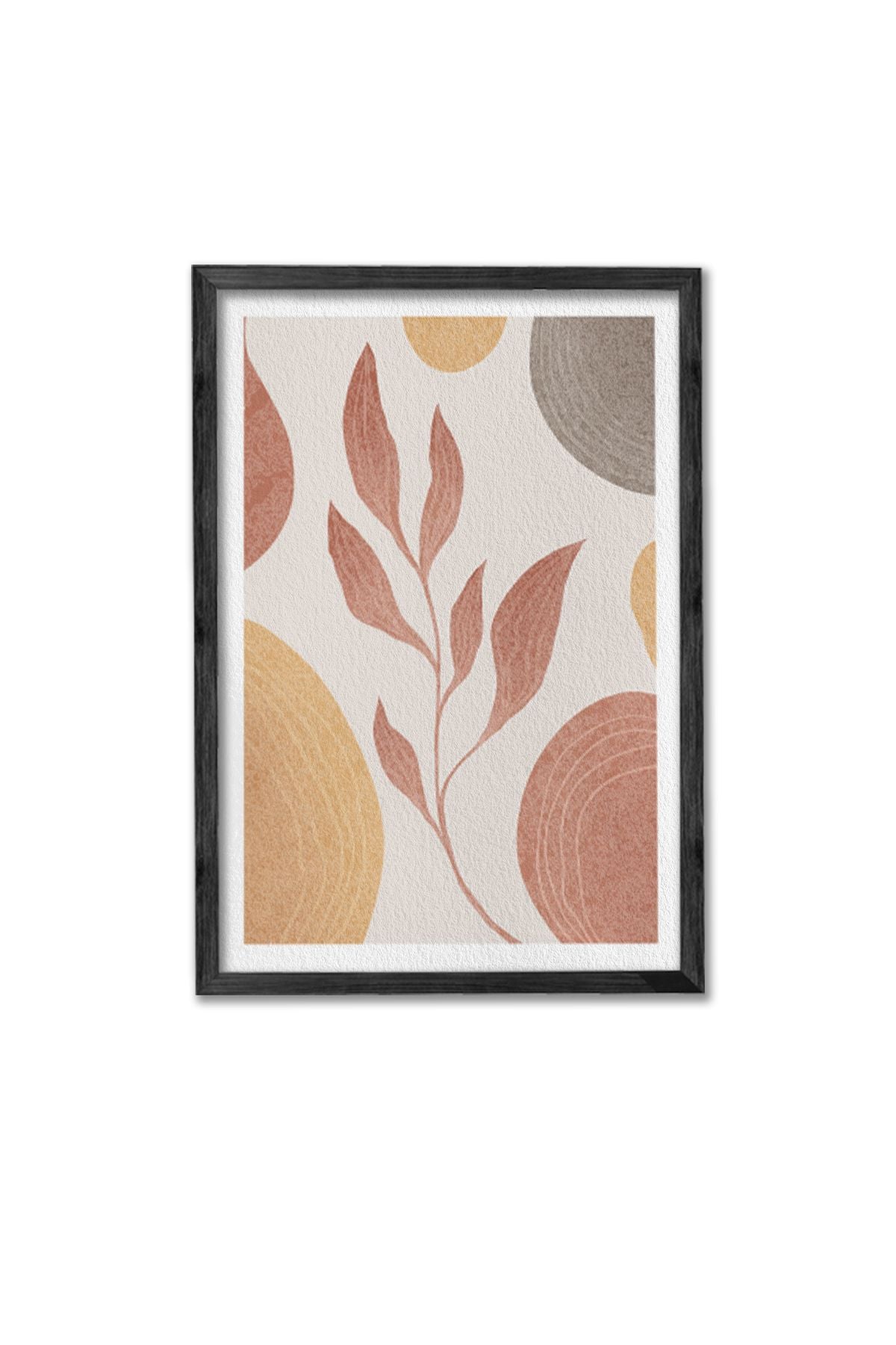 Conjunto de 3 Quadros Decorativos Multicolor com Moldura de Madeira Maciça - 34x49cm