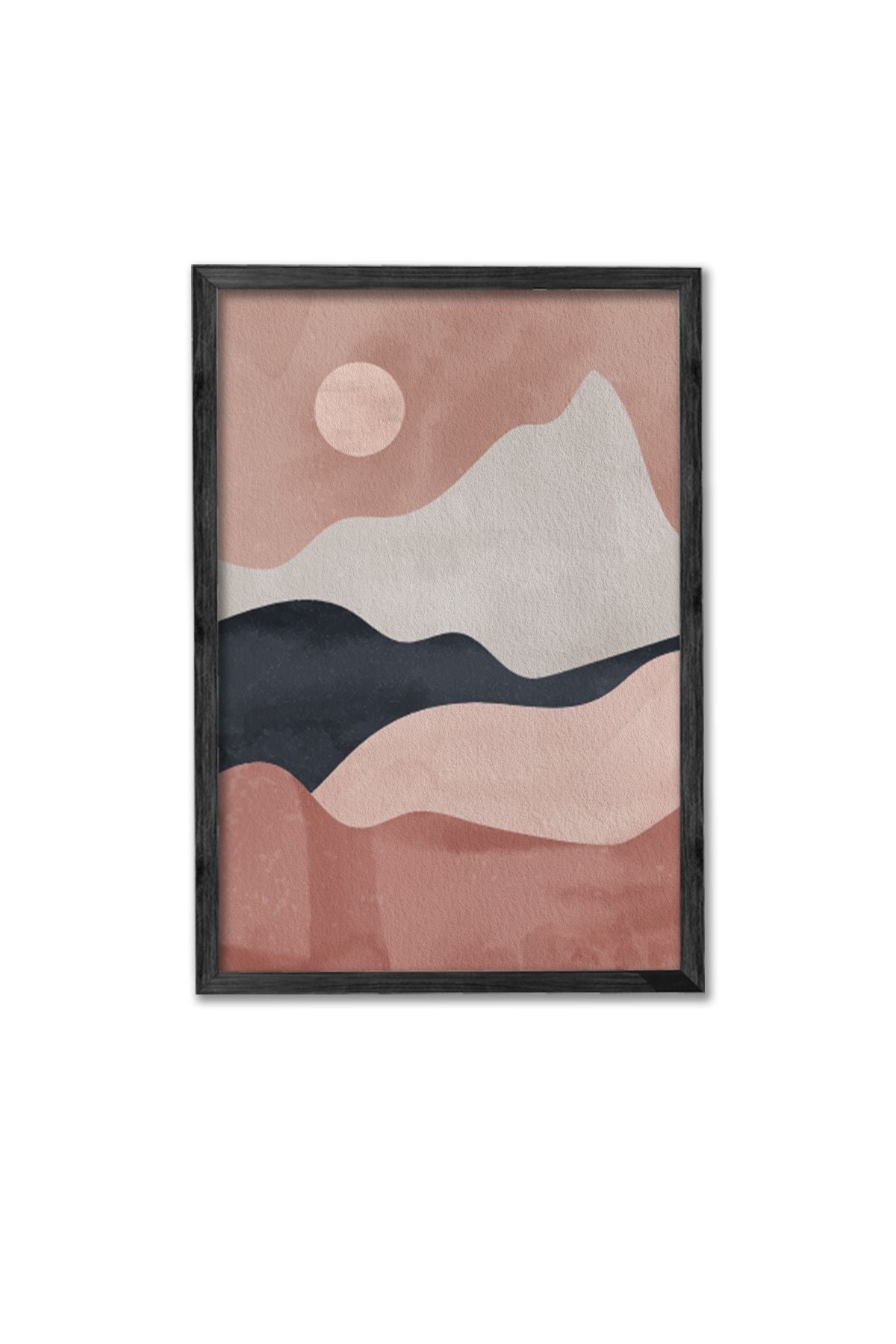 Conjunto de 3 Quadros Decorativos Multicolor com Moldura de Madeira Maciça - 34x49cm