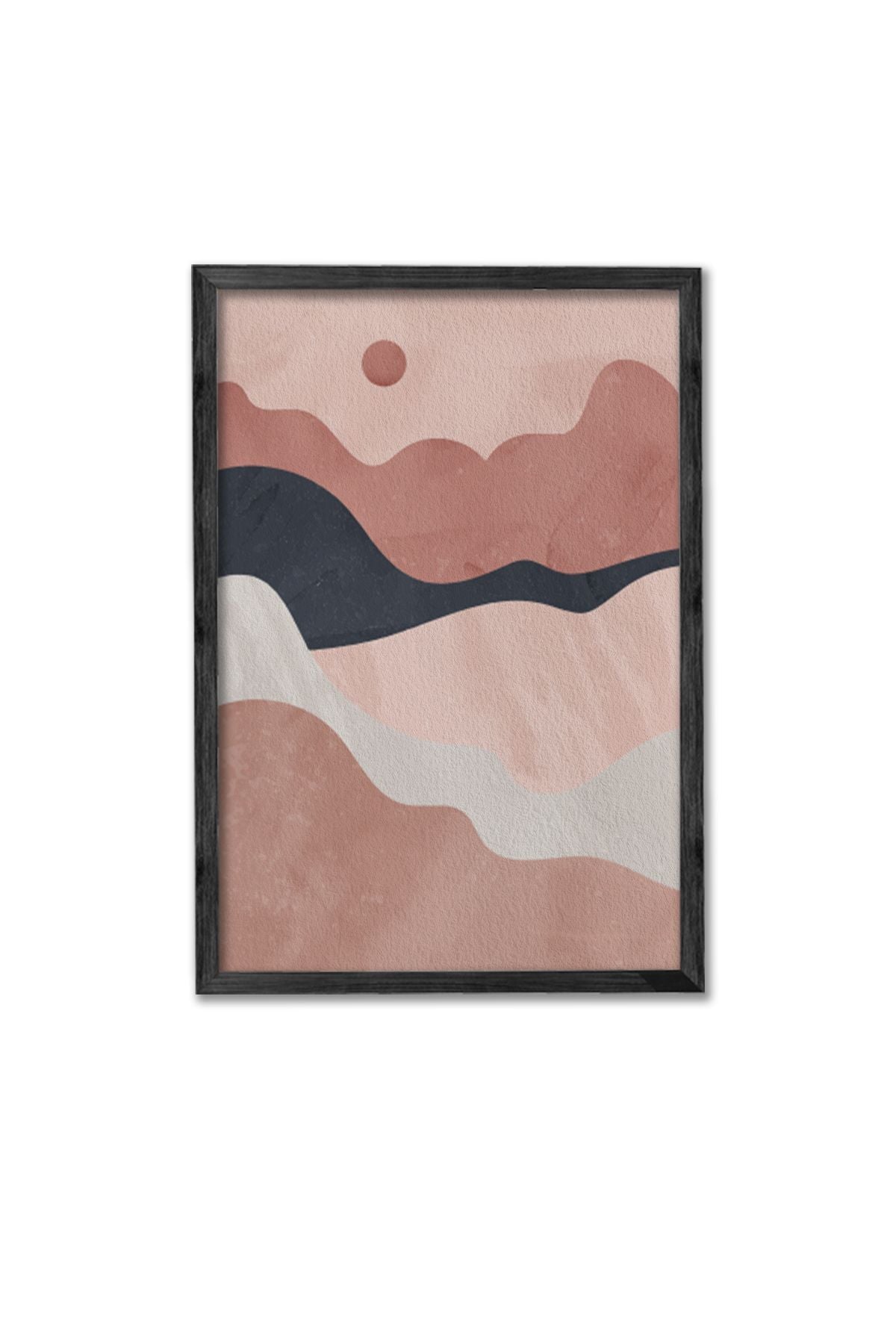 Conjunto de 3 Quadros Decorativos Multicolor com Moldura de Madeira Maciça - 34x49cm