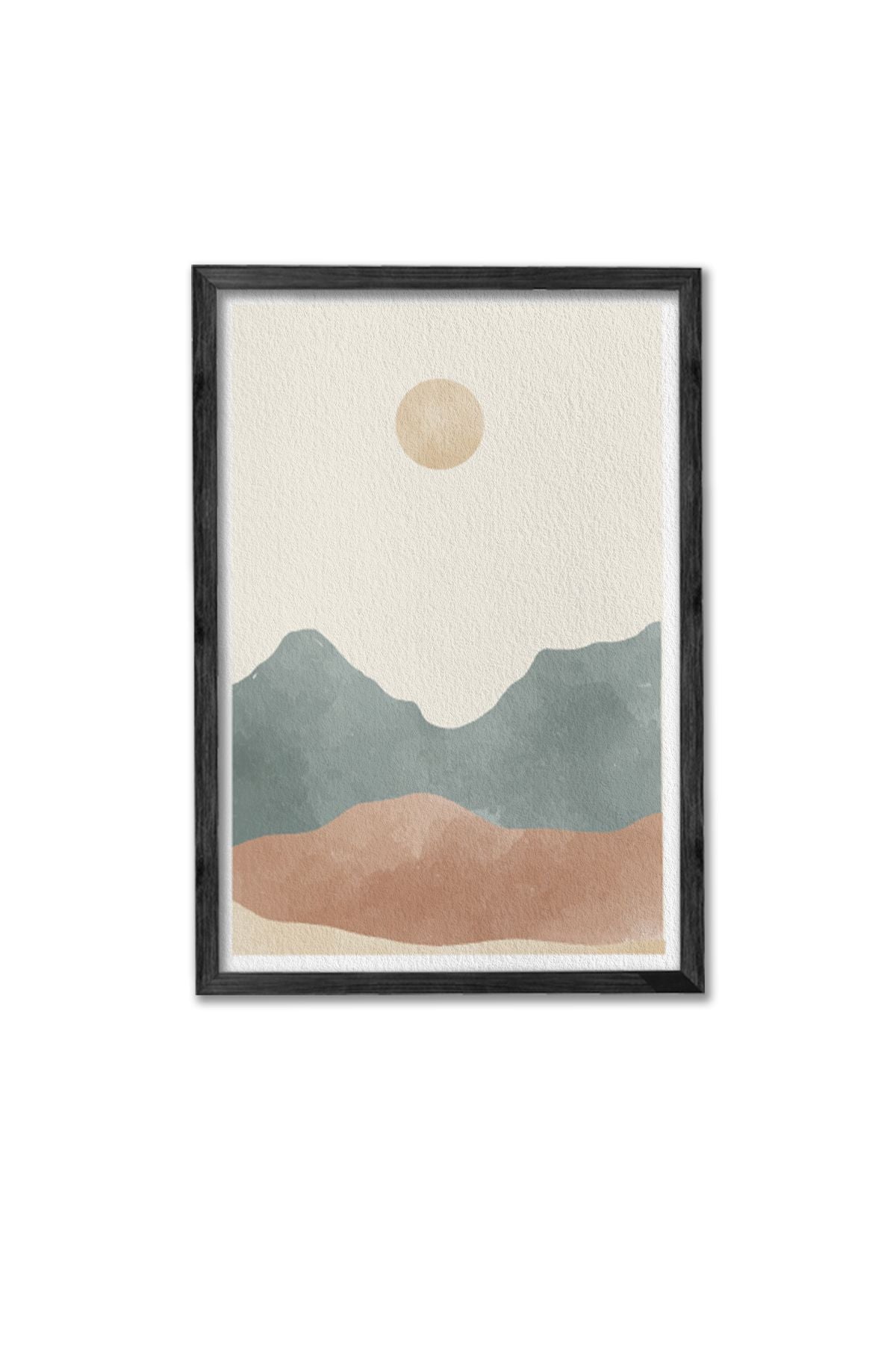 Conjunto de 3 Quadros Decorativos Multicolor com Moldura de Madeira Maciça - 34x49cm