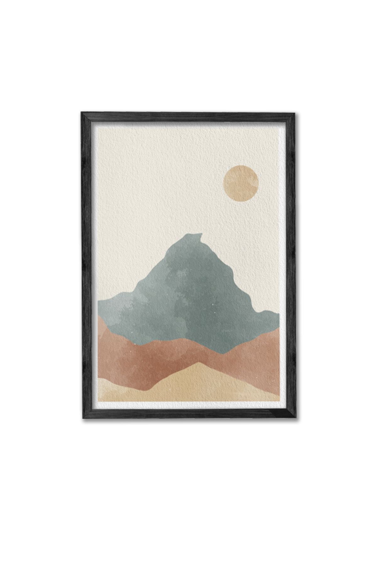 Conjunto de 3 Quadros Decorativos Multicolor com Moldura de Madeira Maciça - 34x49cm