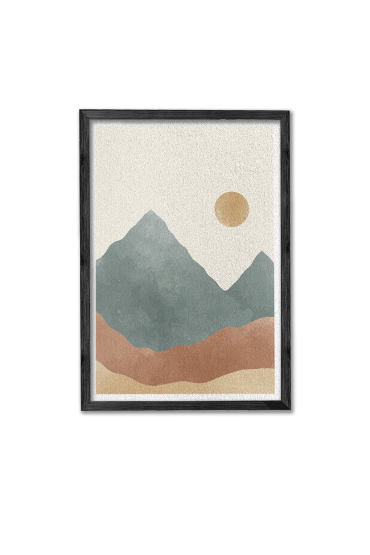 Conjunto de 3 Quadros Decorativos Multicolor com Moldura de Madeira Maciça - 34x49cm