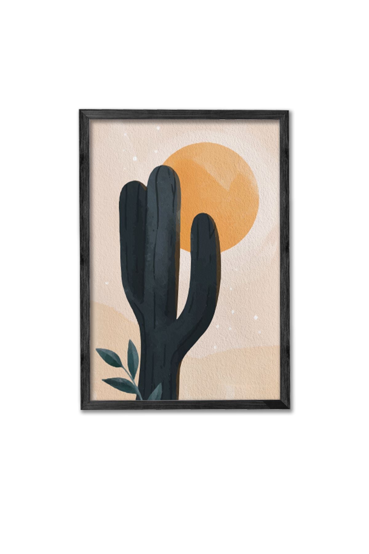 Conjunto de 3 Quadros Decorativos Multicolor com Moldura de Madeira Maciça - 34x49cm