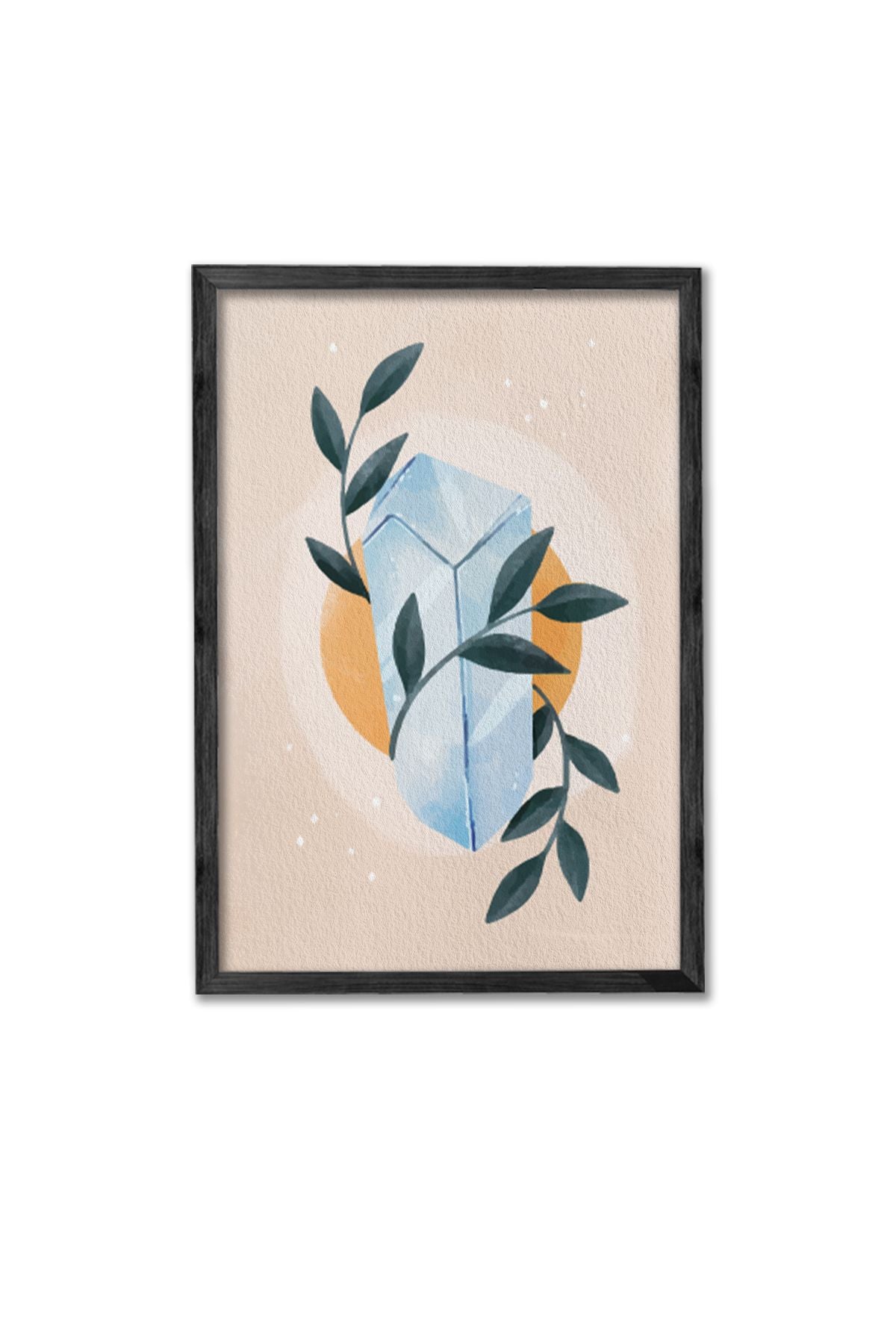 Conjunto de 3 Quadros Decorativos Multicolor com Moldura de Madeira Maciça - 34x49cm