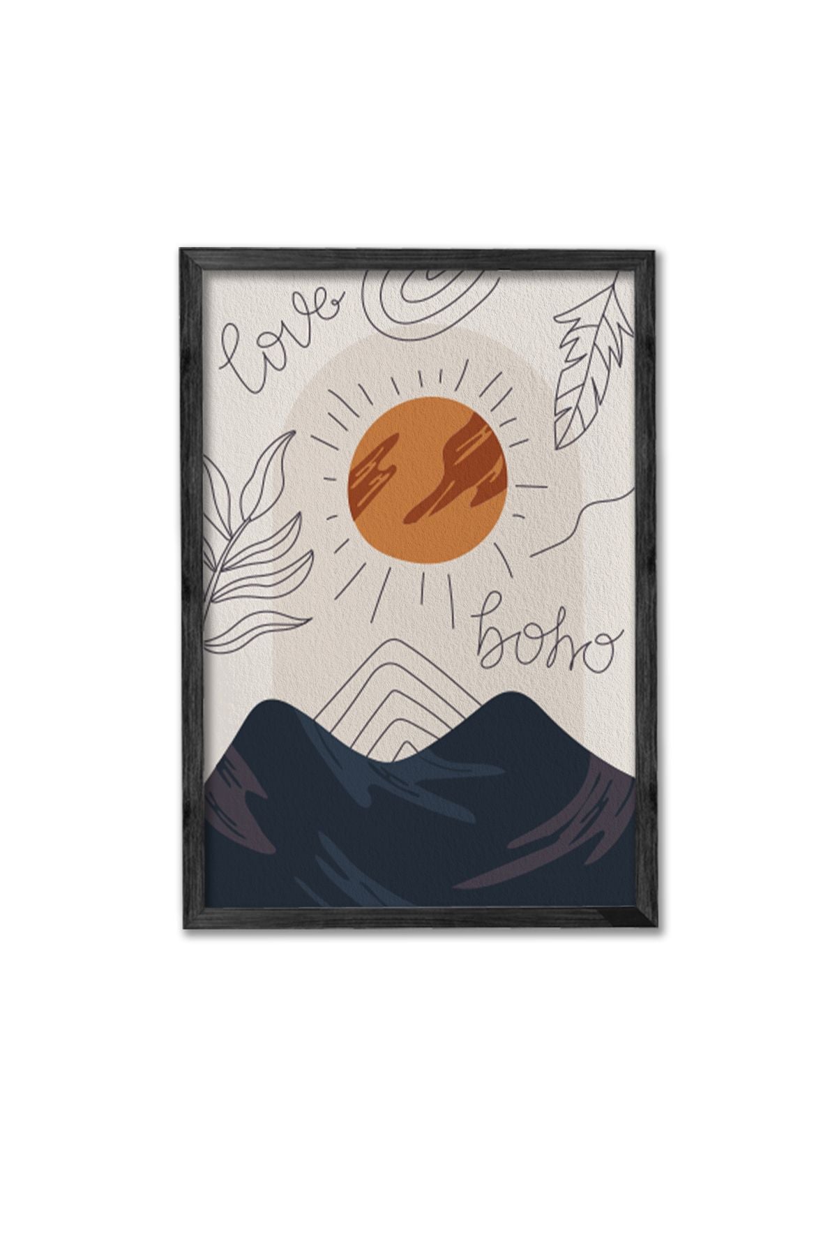 Conjunto de 3 Quadros Decorativos Multicolor com Moldura de Madeira Maciça - Arte Digital Premium para Decoração de Interiores